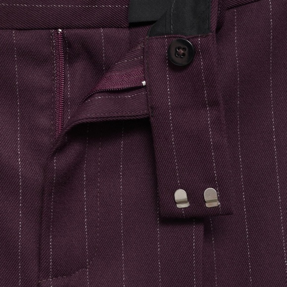 Mango Pinstripe Shirt and Trousers Set - Plum - Picture 13 of 13